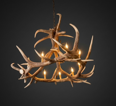 faux elk antler chandelier