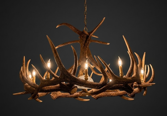 faux elk antler chandelier