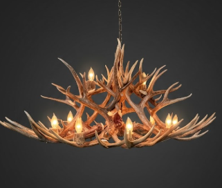 The Yellowstone Deer Antler Chandelier, Round & Oval
