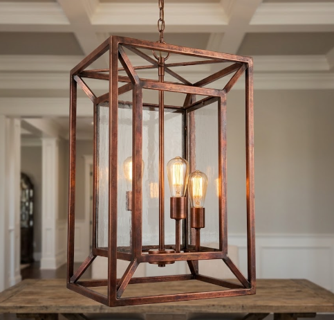Custom Camden Copper Chandelier Kitchen Island Pendant
