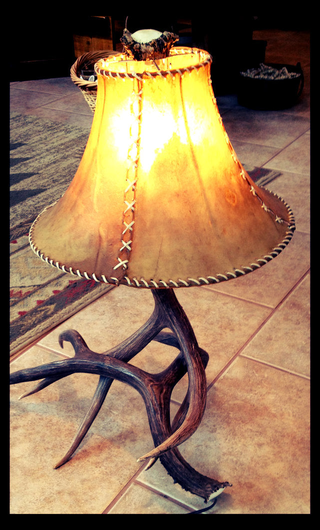 Faux antler table sales lamp