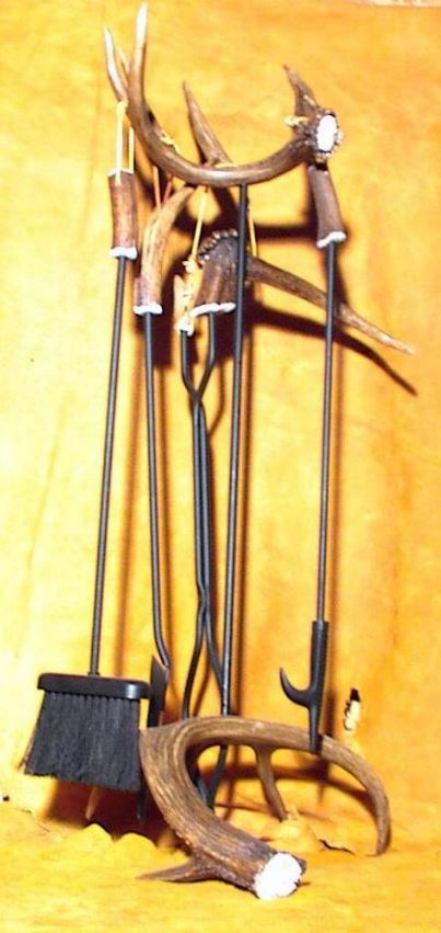 Antler Fireplace 5pc Tool Set