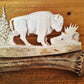 Bull Bison Antler Carving