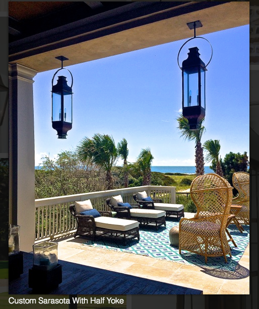 St. James Sarasota Outdoor Lantern Ceiling Chandelier