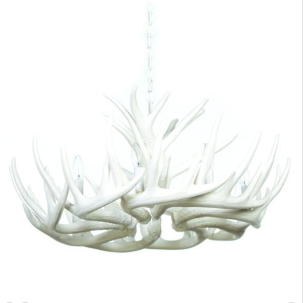 Blue Mounds Faux Deer Antler Chandelier, 32"W x 14"T