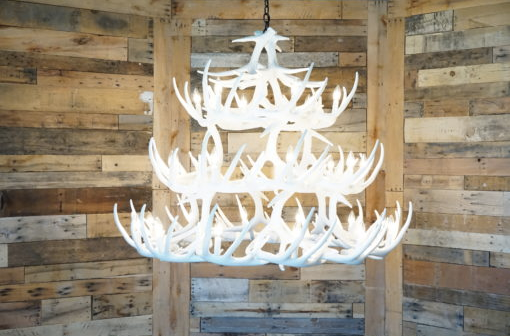 Ogema Faux Deer Antler Chandelier, 50" W x 42"T