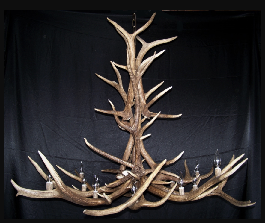 Arizona Elk Antler Chandelier, 12 Lights – TetonLighting™