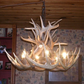 Maine Deer Antler Chandelier, 26" W x 20"T, 6 Lights DL