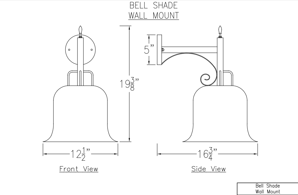 St. James Bell Shade Copper Light