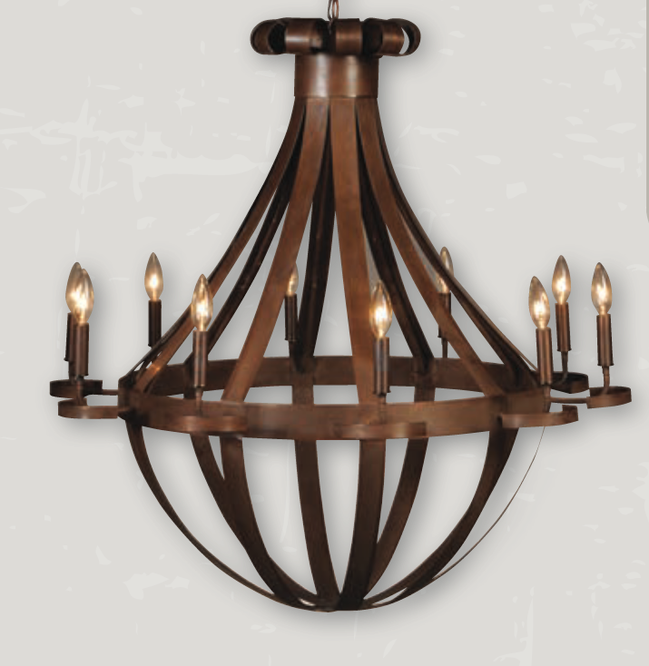 St. James Tear Drop Copper Chandelier