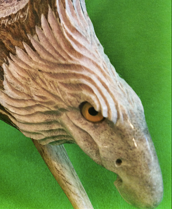 Banking Eagle Antler Carving, 18"