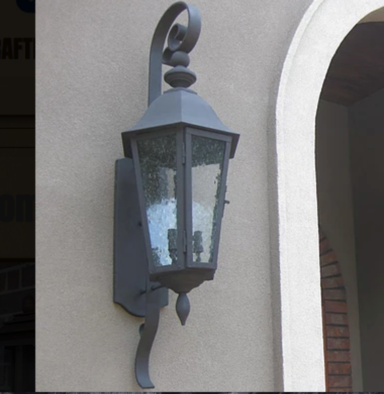 NEW ORLEANS OUTDOOR RUSTIC CABIN GAS LANTERNS