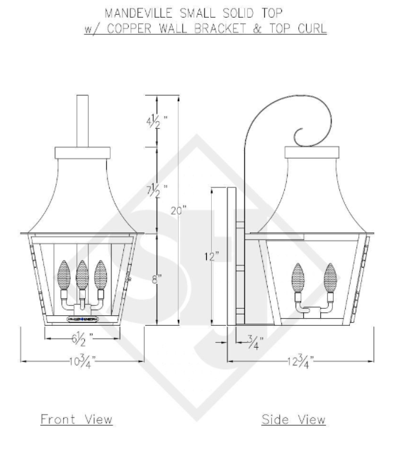 St. James Mandeville Copper Lantern
