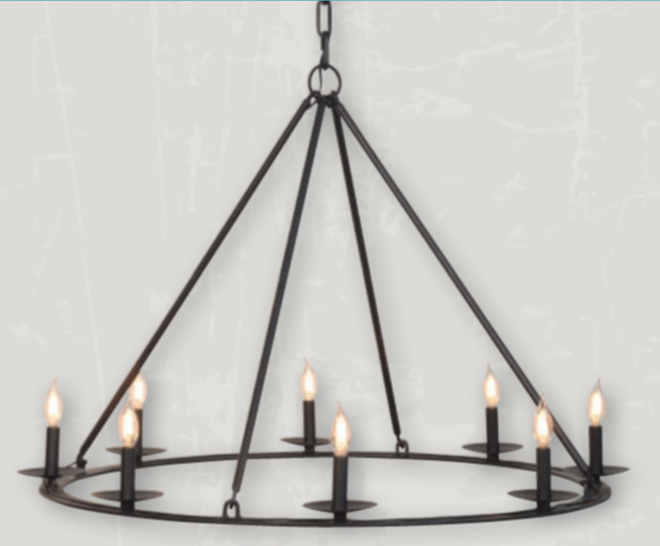 St. James King Arthur Steel Chandelier