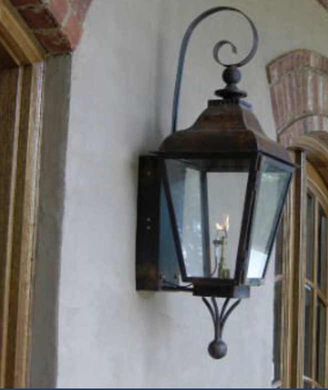 St. James Brunswick Copper Lantern With Top Curl