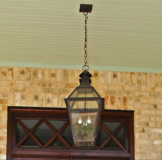 St. James Chesapeake Copper Lantern With Top Curl