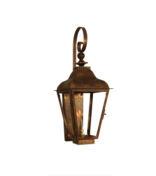 St. James Brunswick Copper Lantern With Top Curl