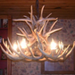 Maine Deer Antler Chandelier, 26" W x 20"T, 6 Lights DL