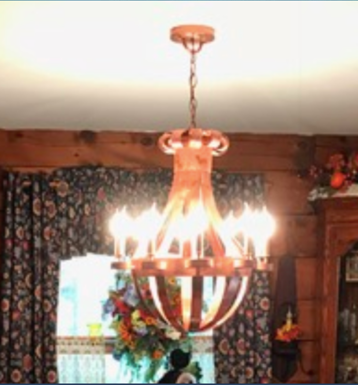 St. James Tear Drop Copper Chandelier