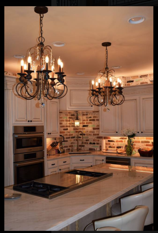 St. James Mardi Gras Island Lighting Custom Design by Smokey Mountain Fireplaces