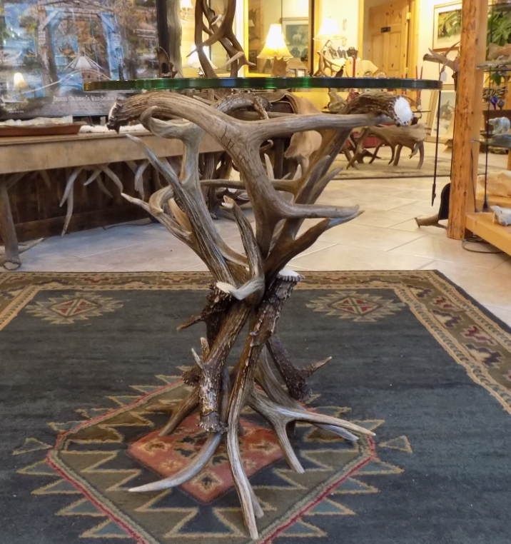 Mule Deer Antler End Table