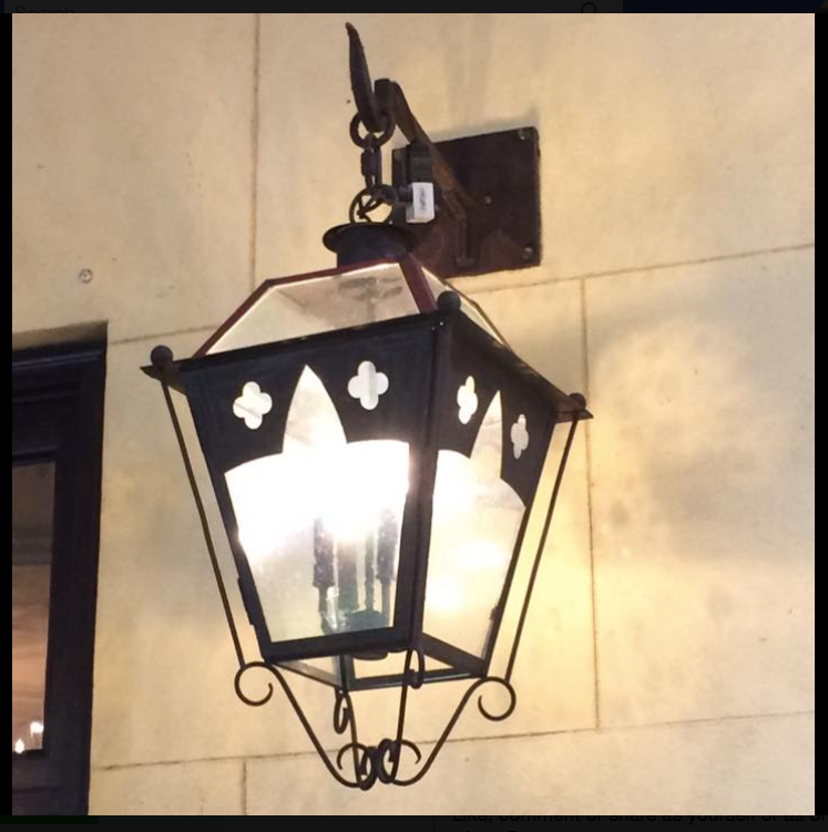 Rustic Medieval copper outdoor lantern lights
