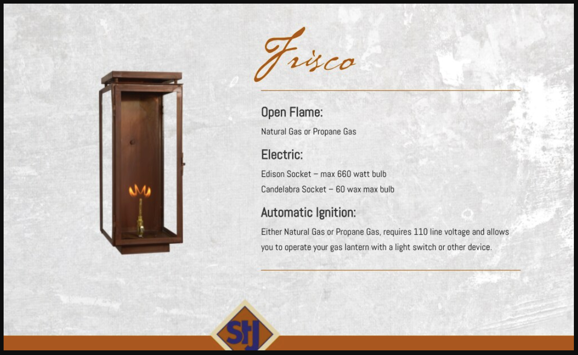 St. James Frisco Copper Lantern