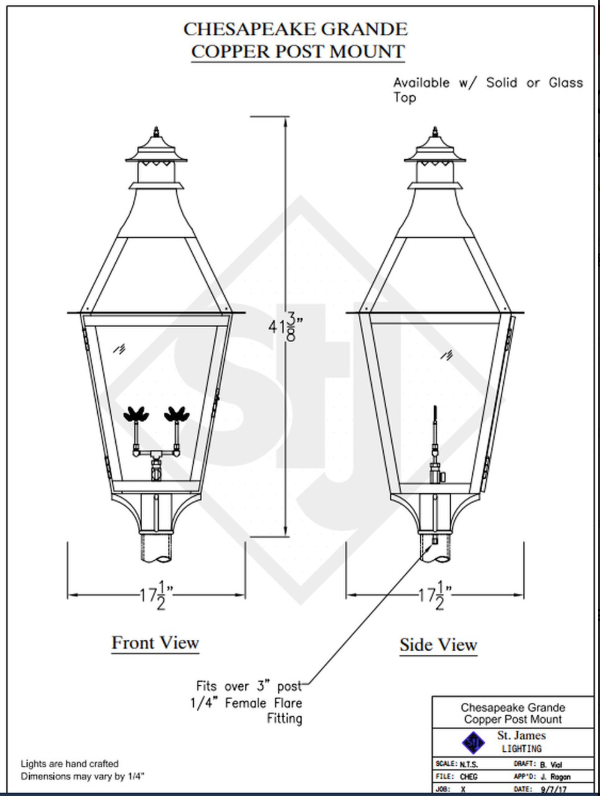 Line Drawing St. James Chesapeake Lantern