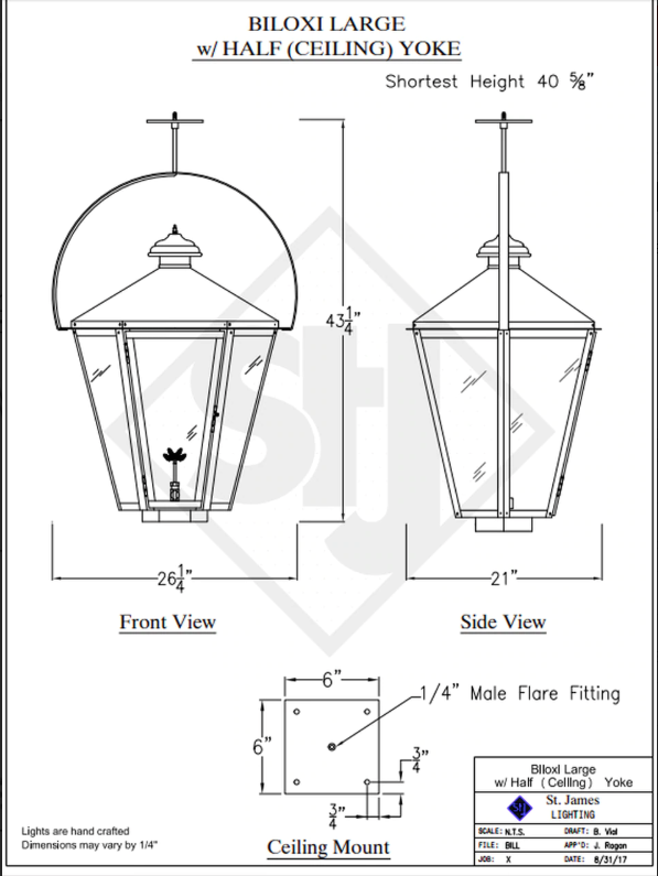 Line Drawings St. James Biloxi Lantern