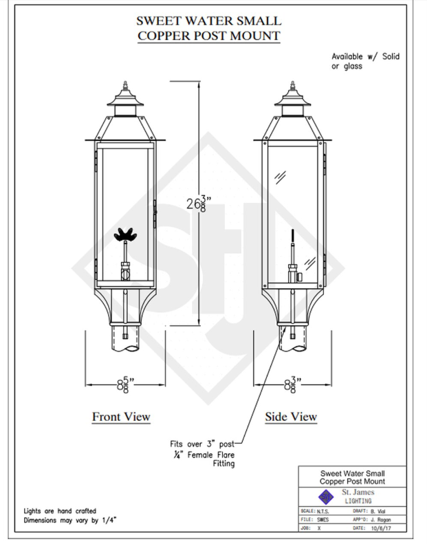 Line Drawings St. James Sweetwater Lantern