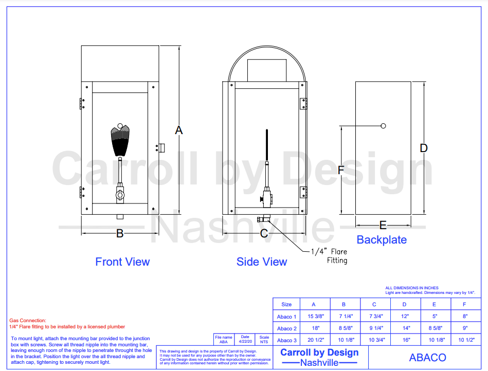 In Stock - Abaco Copper Lantern