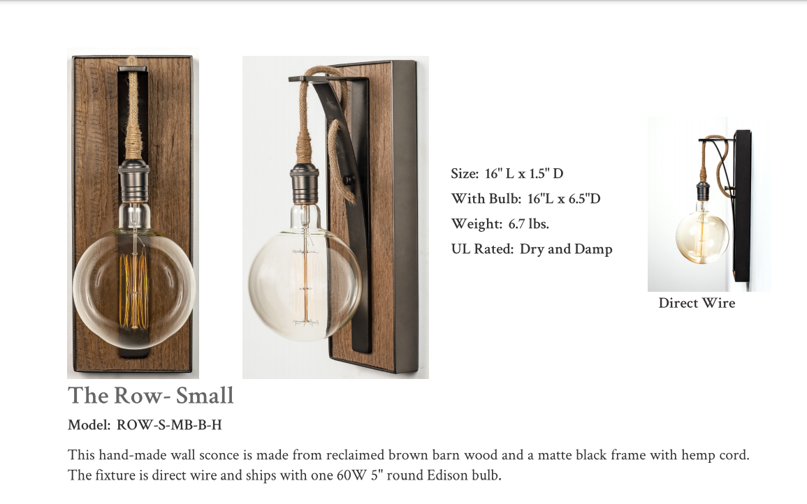 In Stock - The Row Small Wall Sconce