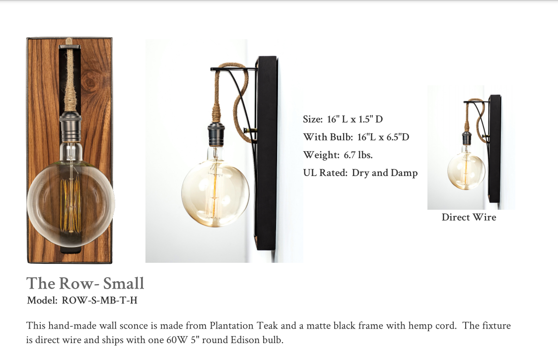 In Stock - The Row Small Wall Sconce