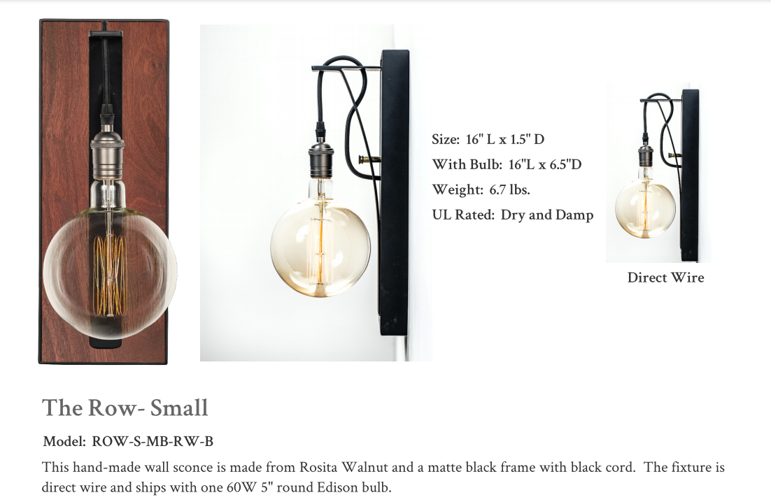 In Stock - The Row Small Wall Sconce