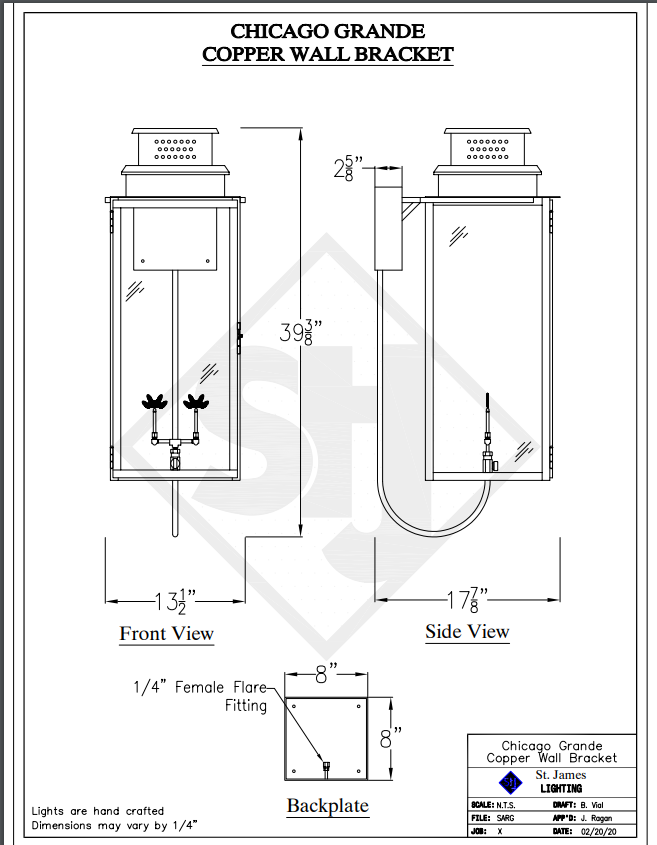 St. James Chicago Copper Lantern