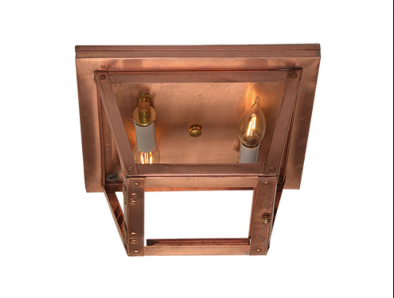Copper flush cheap mount light