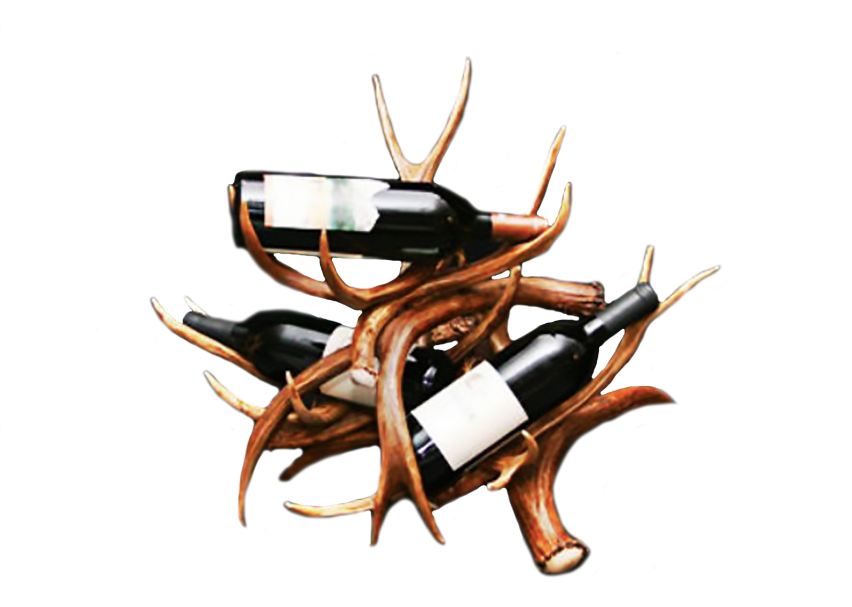 Antler Wine Rack, 3 Bottle