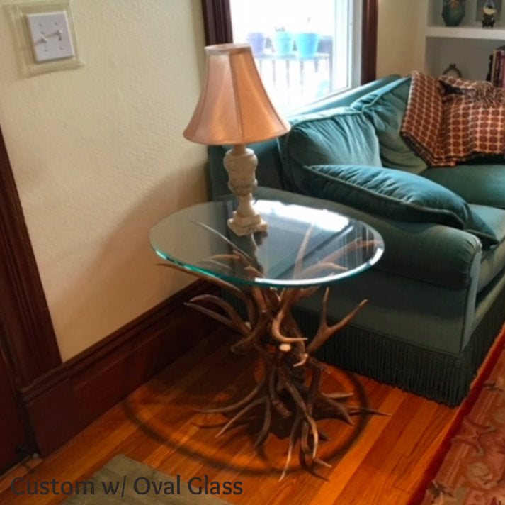 Mule Deer Antler End Table