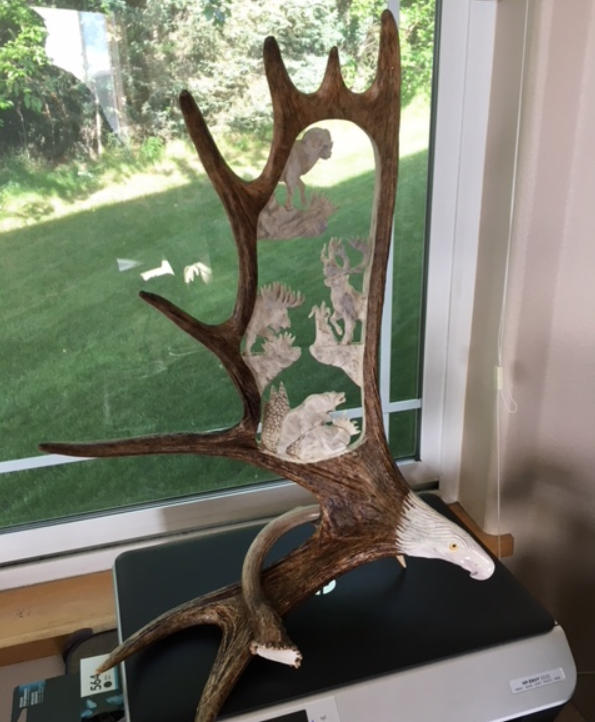 Alaska Big 4 Antler Carving