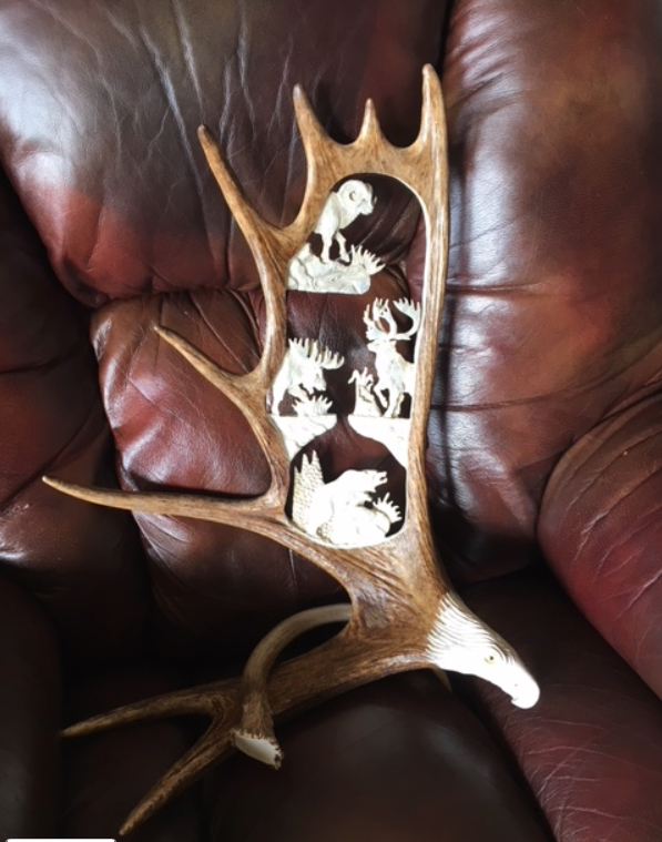 Alaska Big 4 Antler Carving