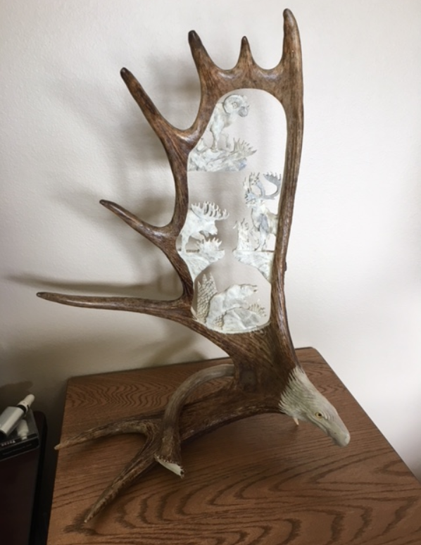 Alaska Big 4 Antler Carving