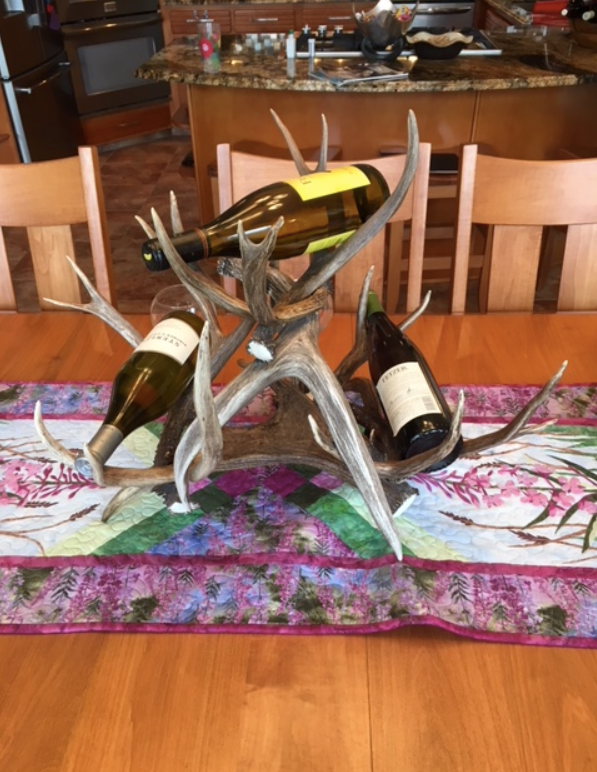 Antler Wine Rack, 3 Bottle