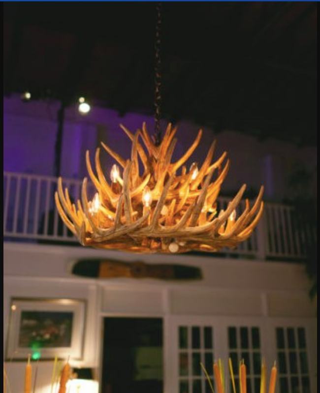 Monarch Faux Deer Antler Chandelier, 32"W by 20"T