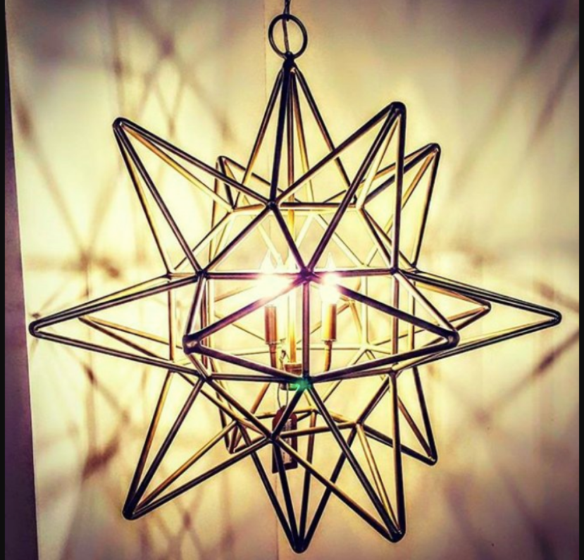 Star Copper Pendant Chandelier dining room light