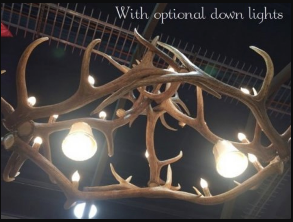 Jasper Elongated Elk Antler Chandelier