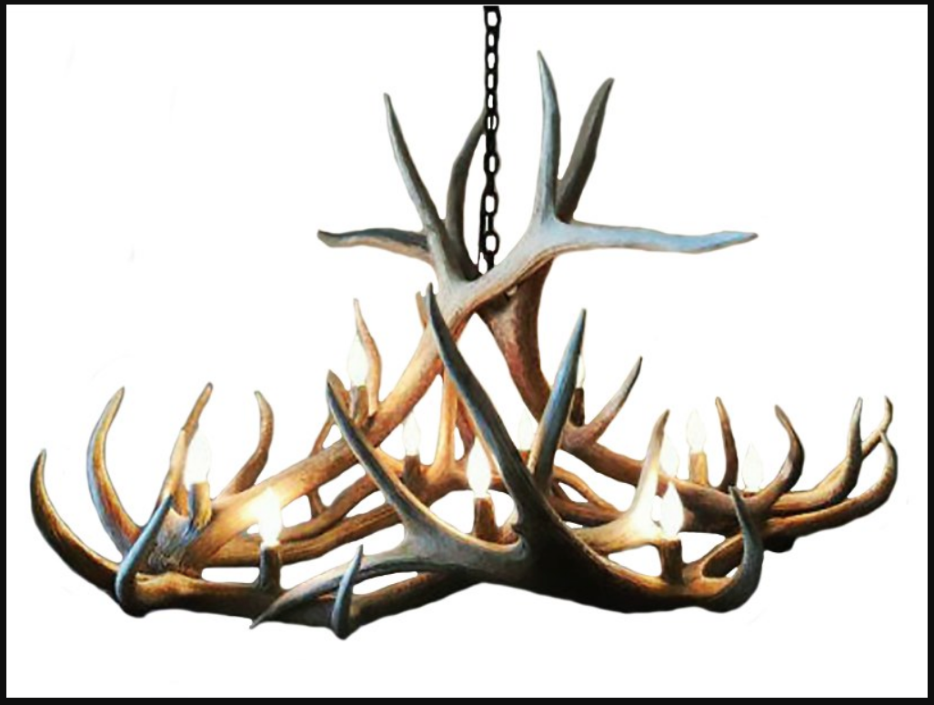 Jasper Elongated Elk Antler Chandelier