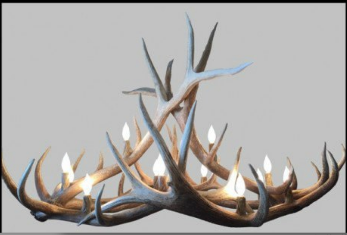 Jasper Elongated Elk Antler Chandelier