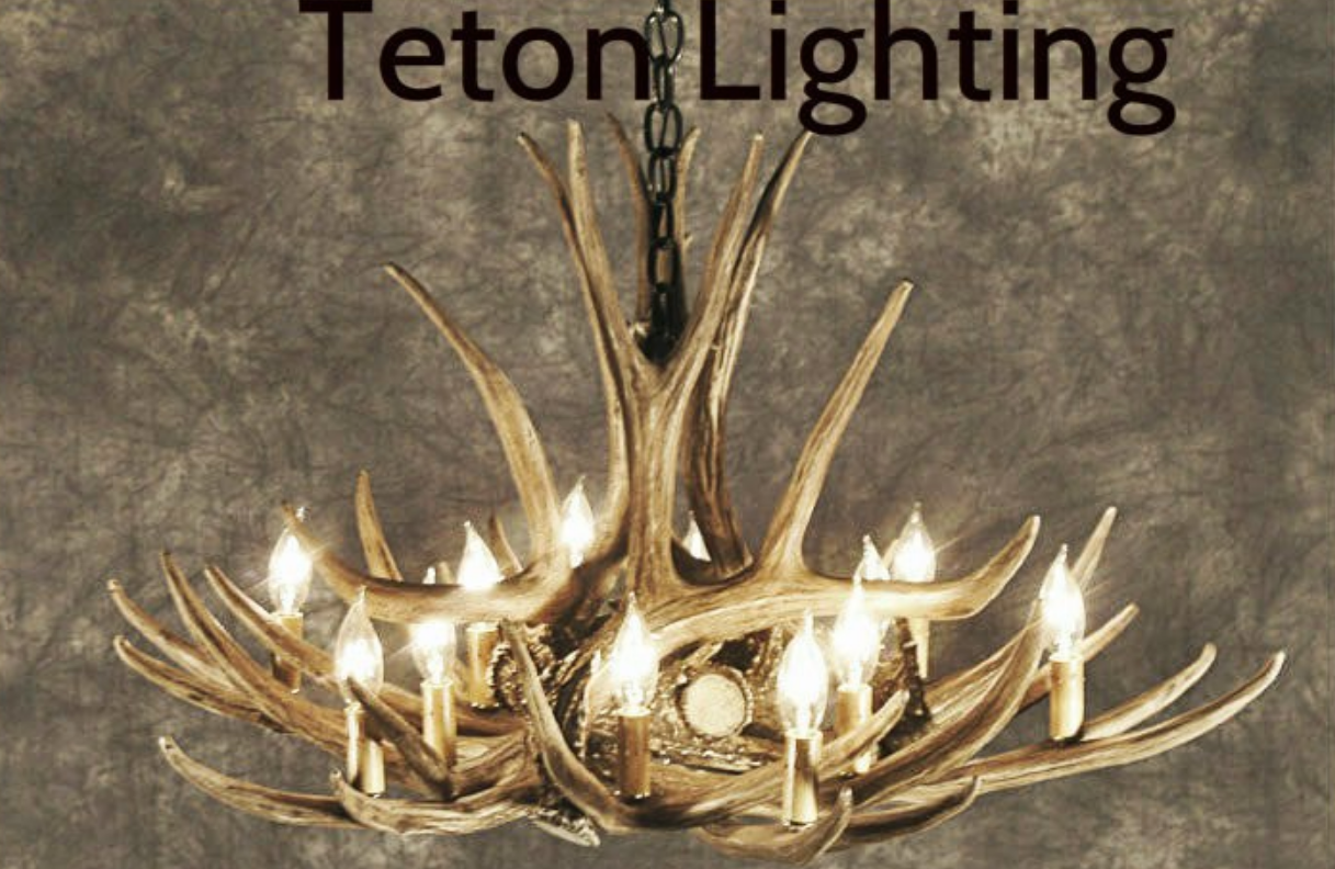 Owyhee Faux Deer Antler Chandelier, 36"W x 20"T