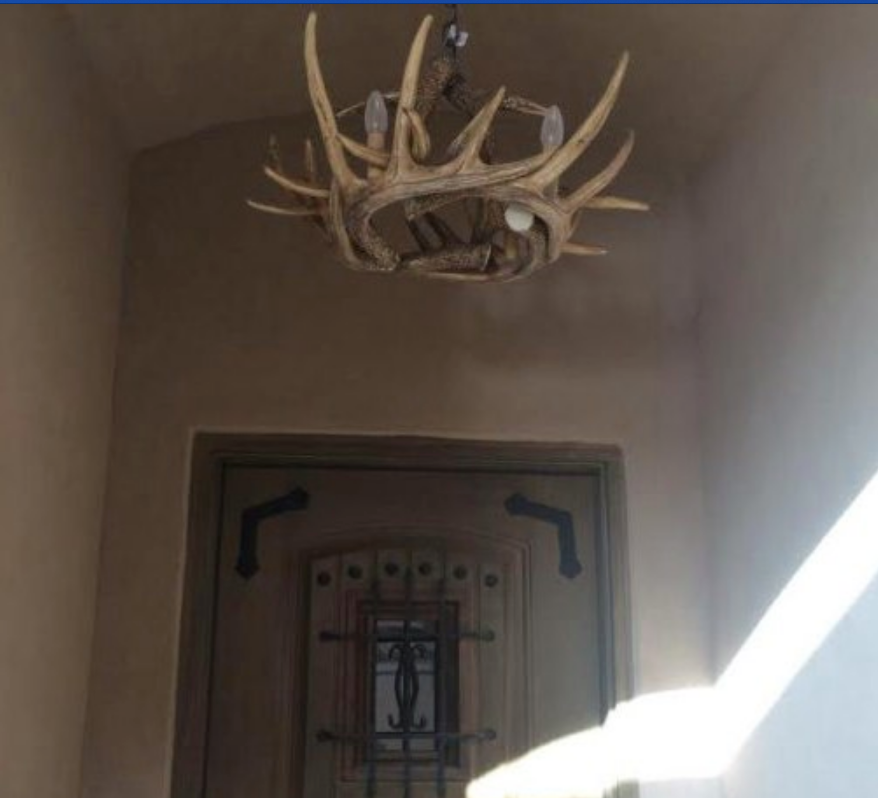 Pine Bluff Faux Deer Antler Chandelier, 24"W x 11"T