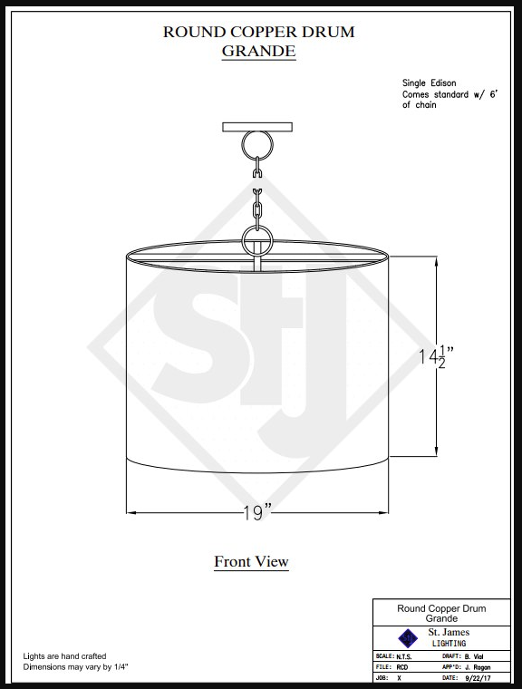 St. James Bill Britt Copper Drum